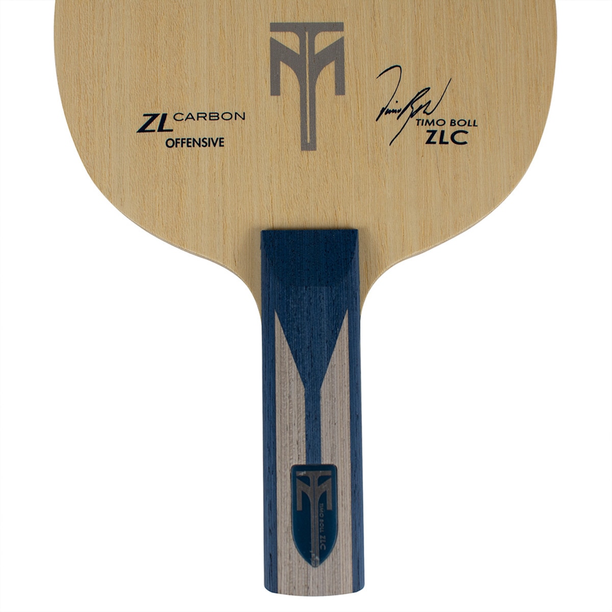 Timo Boll ZLC Blade: Close-up of Straight Handle Type